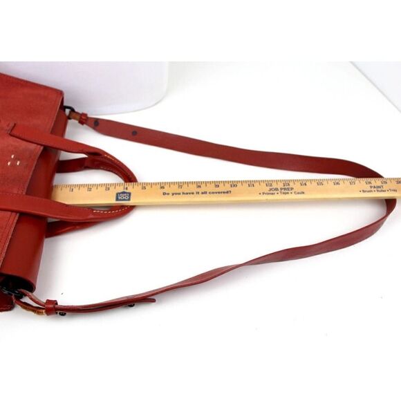 KELSI DAGGER BROOKLYN RED GENUINE LEATHER SUEDE SATCHEL SHOULDER BAG XBODY PURSE - Picture 10 of 12